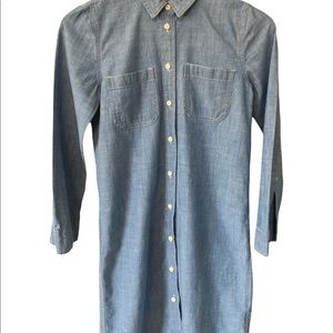J.Crew Jeans Button up Dress XXS